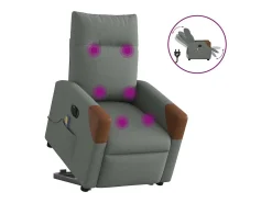 Poltrona* Poltrona elétrica elevatória massagens tecido cinzento-escuro SHL400504 Cinza antracite
