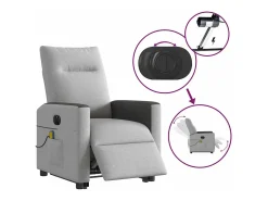 Poltrona* Poltrona elétrica elevatória massagens tecido -nublado SHL569543 Cinzento