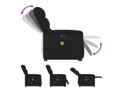 Poltrona* Poltrona elétrica elevatória massagens tecido SHL126310 Preto