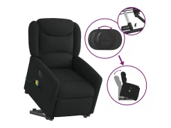 Poltrona* Poltrona elétrica elevatória massagens tecido SHL126310 Preto