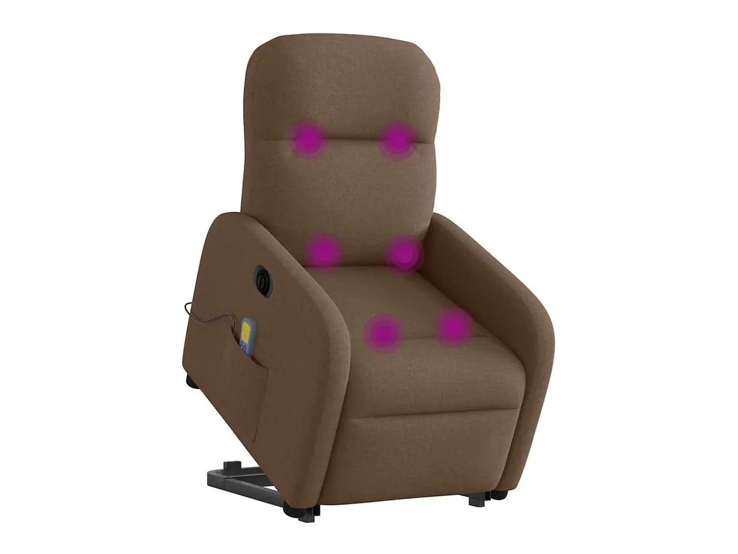 Clearance Poltrona elétrica elevatória massagens tecido SHL404677 Castanho
