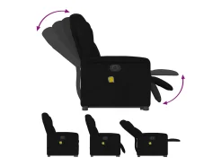 Poltrona* Poltrona elétrica elevatória massagens tecido SHL306158 Preto