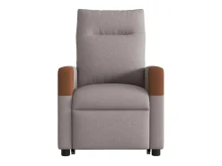 Poltrona elétrica elevatória massagens tecido cinza-acastanhado SHL33117^ Poltrona