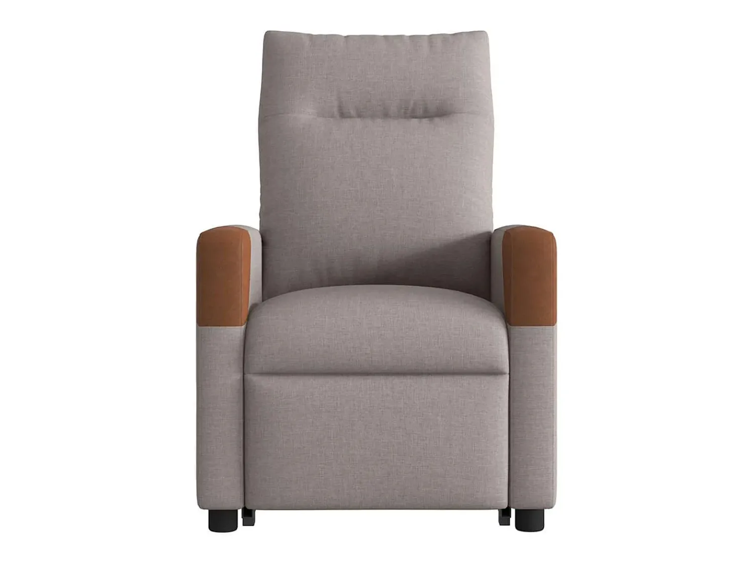 Poltrona elétrica elevatória massagens tecido cinza-acastanhado SHL33117^ Poltrona
