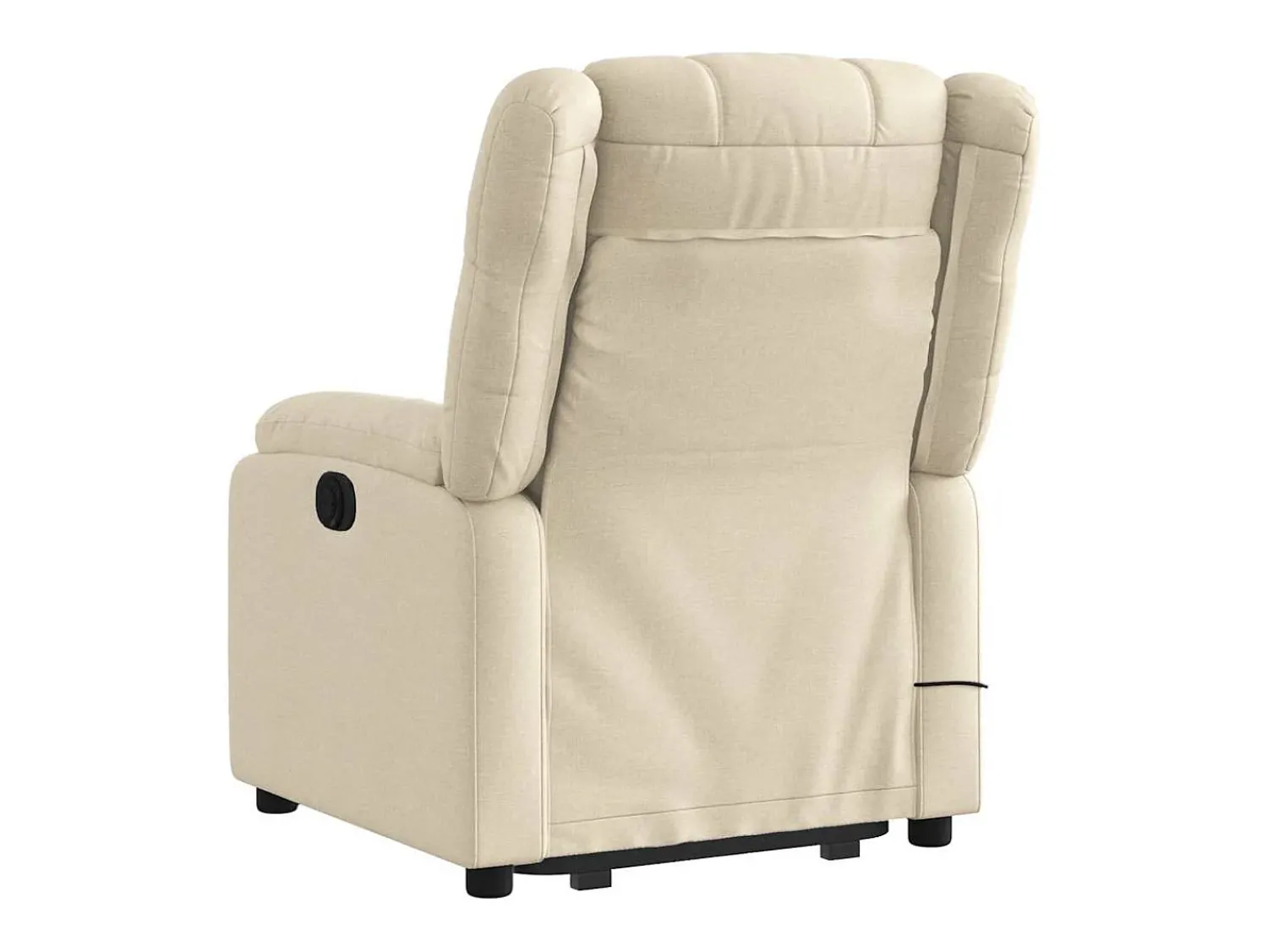 Discount vidaxl Poltrona elétrica elevatória massagens tecido Creme