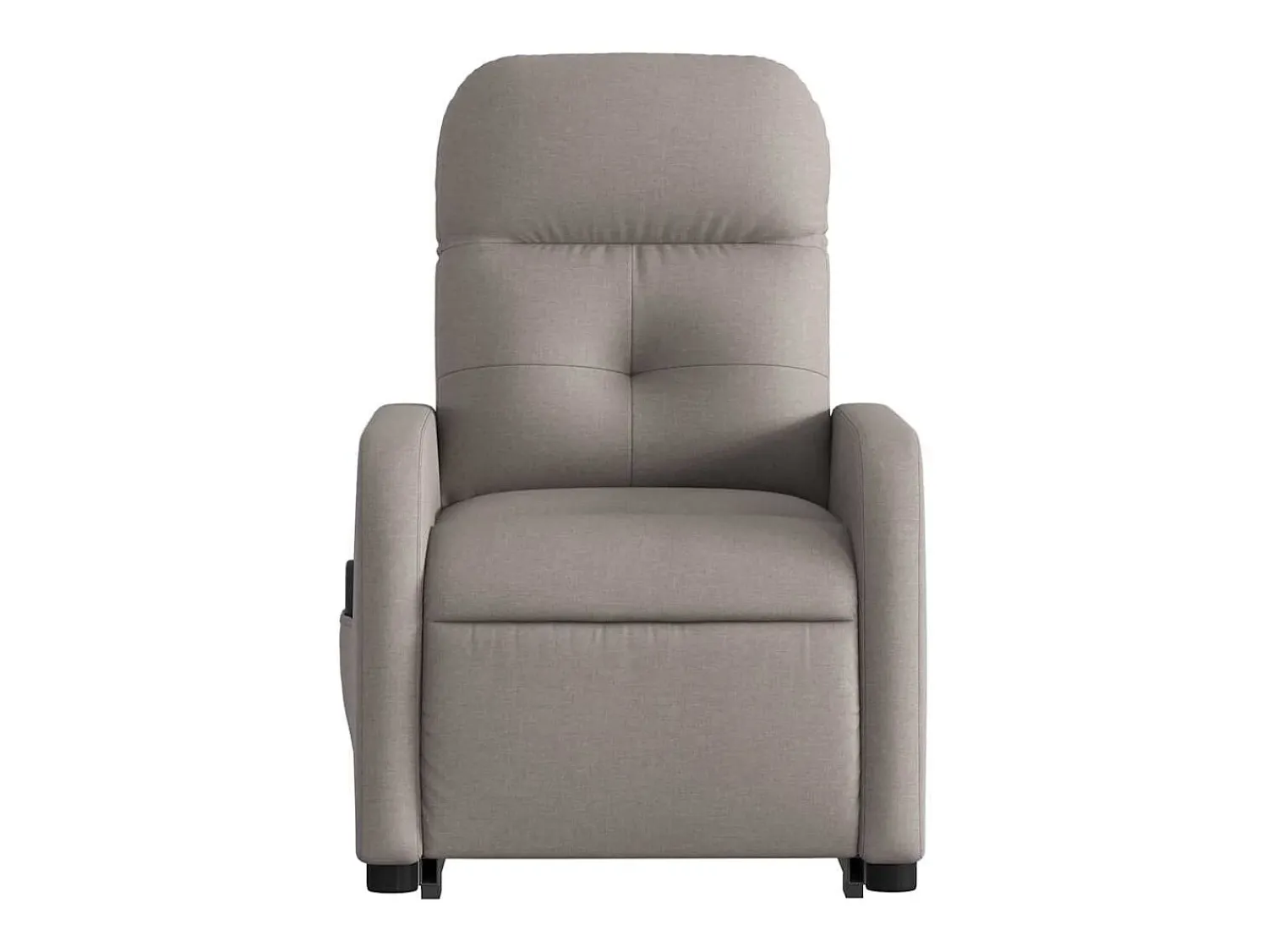 Poltrona elétrica elevatória massagens tecido cinza-acastanhado SHL706332^ Poltrona