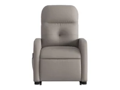 Poltrona elétrica elevatória massagens tecido cinza-acastanhado SHL706332^ Poltrona