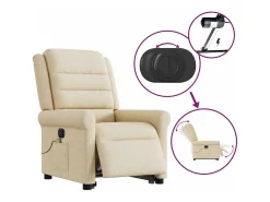Poltrona| Poltrona elétrica elevatória massagens tecido SHL670780 Creme