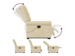 Poltrona| Poltrona elétrica elevatória massagens tecido SHL670780 Creme
