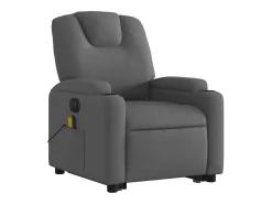 Outlet Poltrona elétrica elevatória massagens tecido cinzento-escuro SHL628220 Cinza antracite