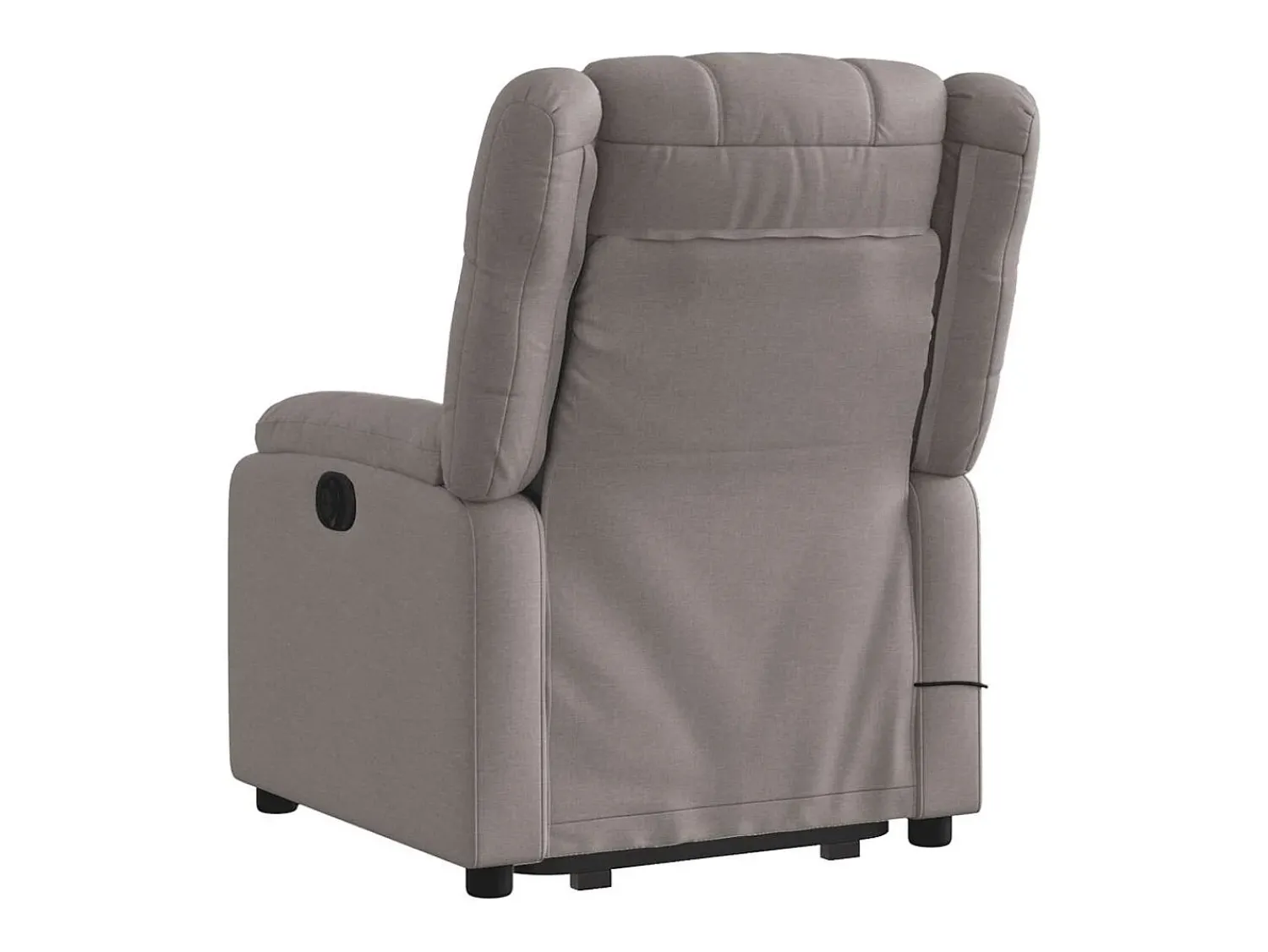 Poltrona*vidaxl Poltrona elétrica elevatória massagens tecido cinza-acastanhado Taupe