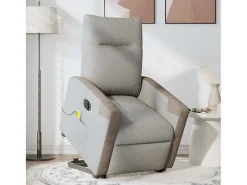 Online Poltrona elétrica elevatória massagens tecido -nublado SHL627395 Cinzento