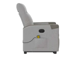 Online Poltrona elétrica elevatória massagens tecido -nublado SHL627395 Cinzento