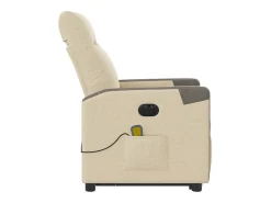 Clearance Poltrona elétrica elevatória massagens tecido SHL848602 Creme