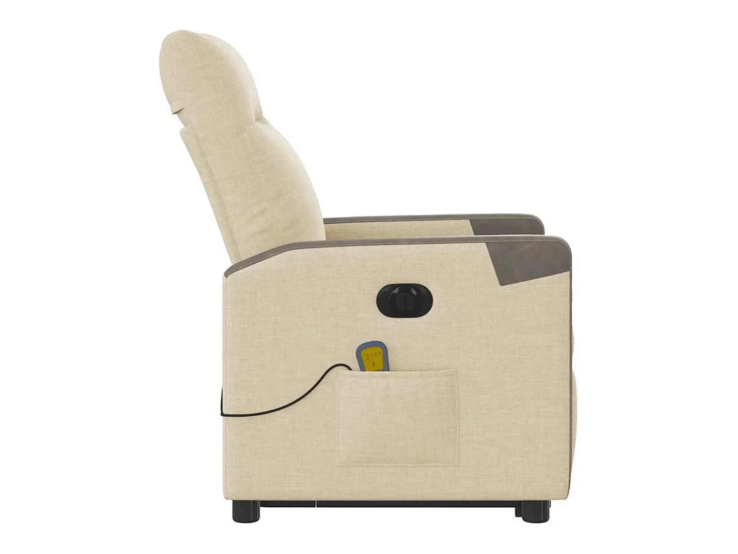Clearance Poltrona elétrica elevatória massagens tecido SHL848602 Creme
