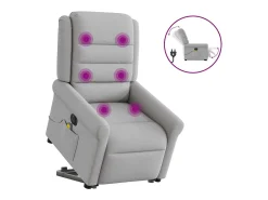 Poltrona* Poltrona elétrica elevatória massagens tecido -nublado SHL149058 Cinzento