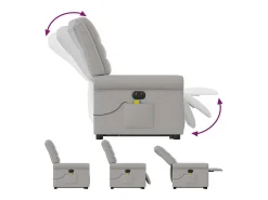 Poltrona* Poltrona elétrica elevatória massagens tecido -nublado SHL149058 Cinzento