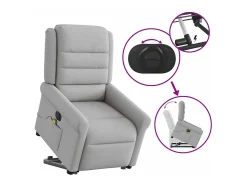 Poltrona* Poltrona elétrica elevatória massagens tecido -nublado SHL149058 Cinzento