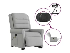 Poltrona* Poltrona elétrica elevatória massagens tecido -nublado SHL149058 Cinzento