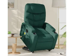 Poltrona| Poltrona elétrica elevatória massagens tecido verde-escuro SHL116441 Verde pinho
