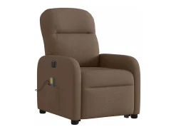 vidaxl Poltrona elétrica elevatória massagens tecido^ Poltrona