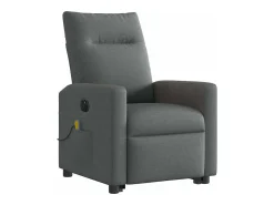 Poltrona| Poltrona elétrica elevatória massagens tecido cinzento-escuro SHL239991 Cinza antracite
