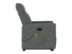 Poltrona| Poltrona elétrica elevatória massagens tecido cinzento-escuro SHL239991 Cinza antracite
