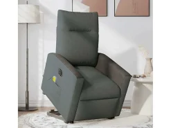 Poltrona| Poltrona elétrica elevatória massagens tecido cinzento-escuro SHL239991 Cinza antracite