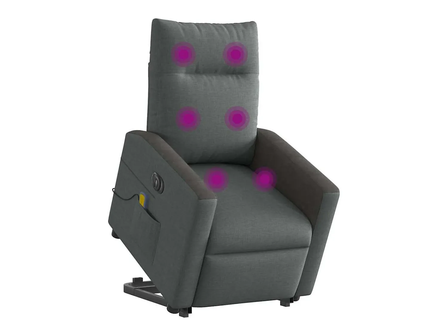 Poltrona| Poltrona elétrica elevatória massagens tecido cinzento-escuro SHL239991 Cinza antracite