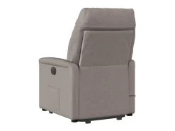 Outlet Poltrona elétrica elevatória massagens tecido cinza-acastanhado SHL23513 Taupe