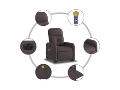 Poltrona* Poltrona elétrica elevatória massagens tecido -escuro SHL775646 Castanho