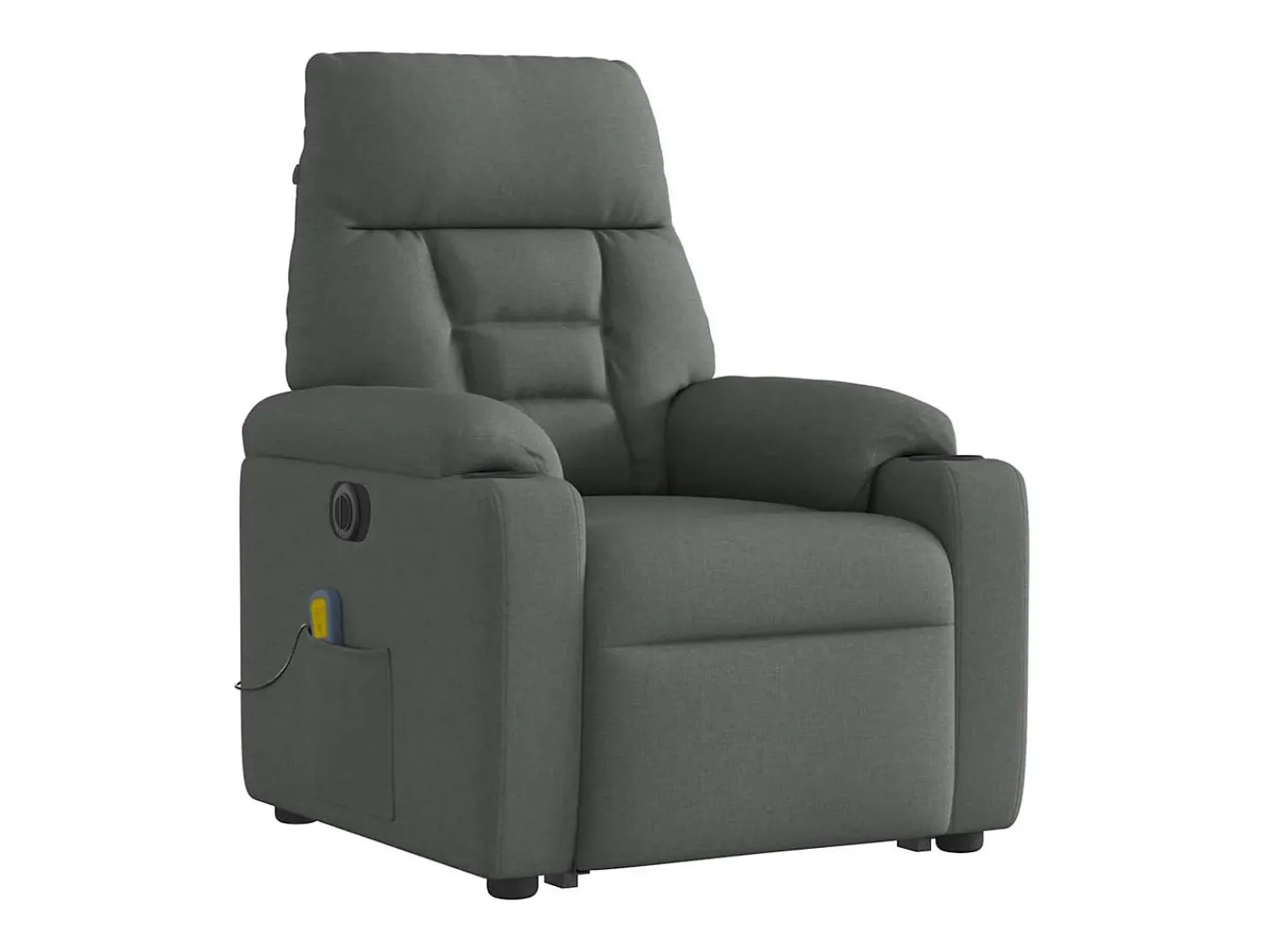Poltrona elétrica elevatória massagens tecido cinzento-escuro SHL247448^ Poltrona