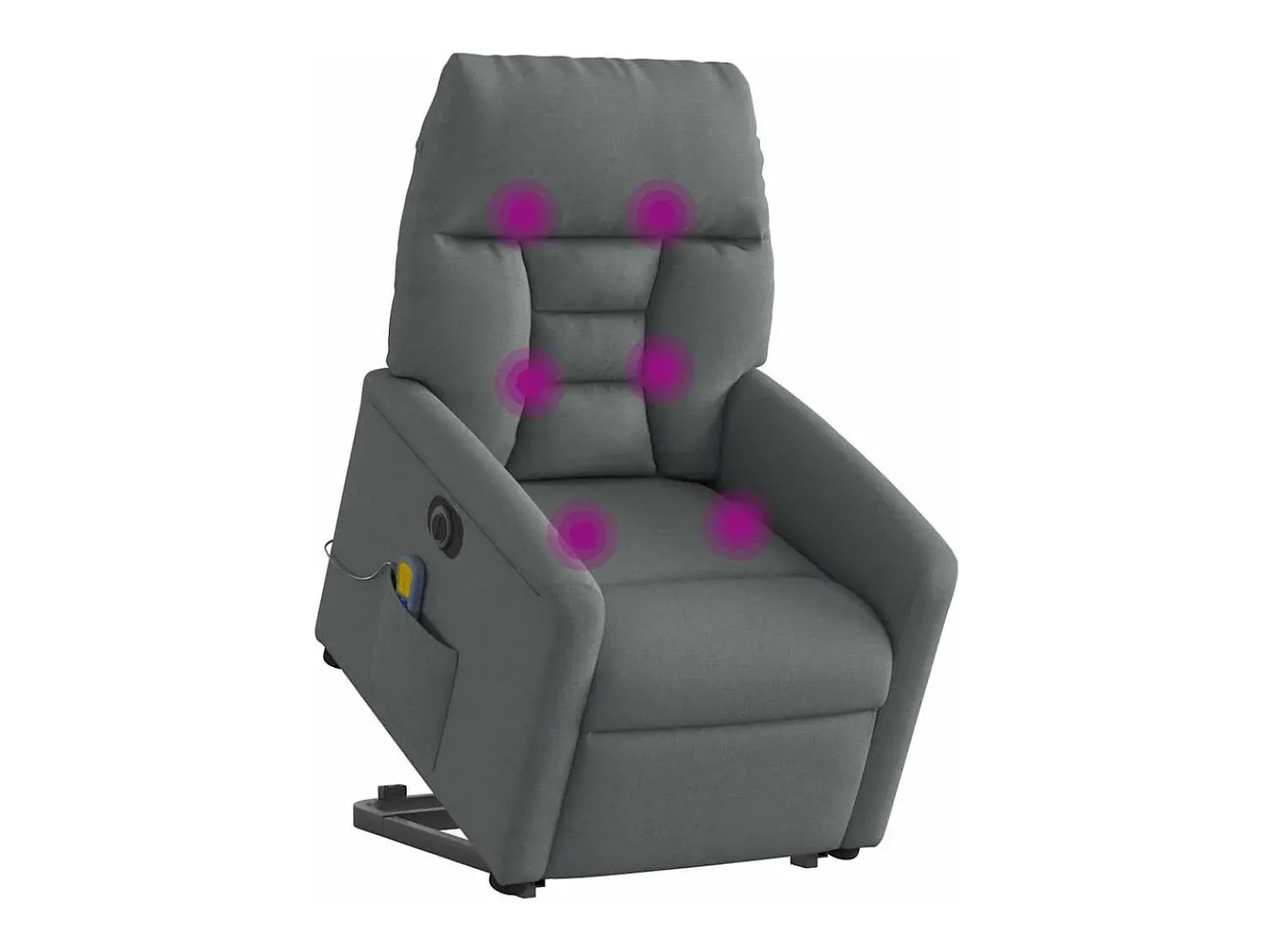 Poltrona elétrica elevatória massagens tecido cinzento-escuro SHL247448^ Poltrona