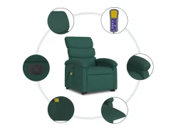 Poltrona* Poltrona elétrica elevatória massagens tecido verde-escuro SHL686473 Verde pinho