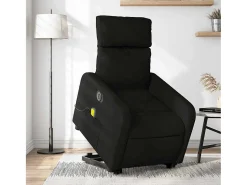 Outlet Poltrona elétrica elevatória massagens tecido SHL865083 Preto