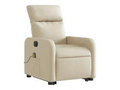 Poltrona* Poltrona elétrica elevatória massagens tecido SHL400606 Creme