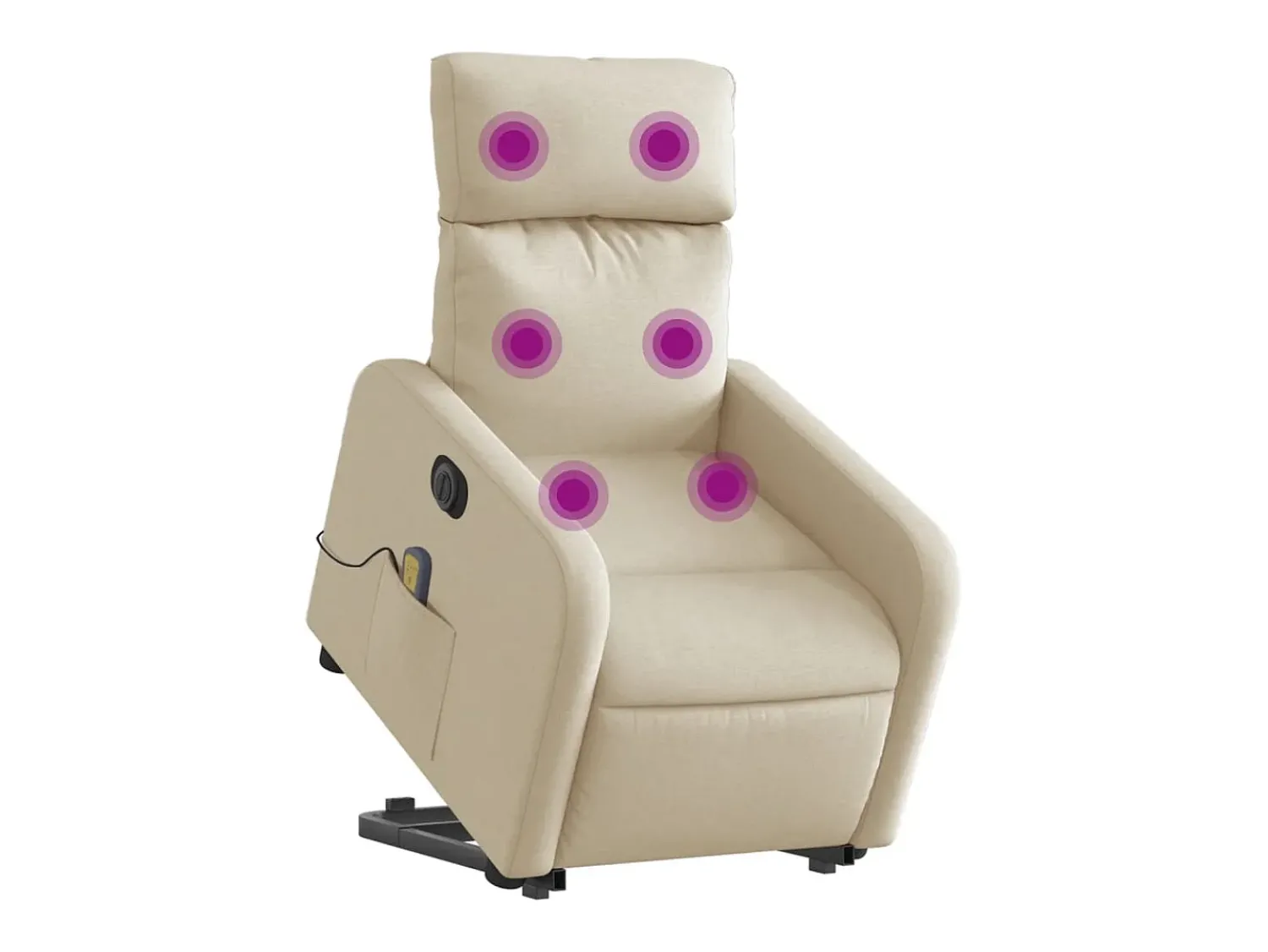 Poltrona* Poltrona elétrica elevatória massagens tecido SHL400606 Creme