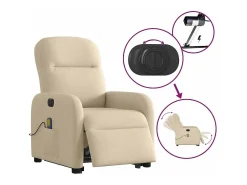 Poltrona* Poltrona elétrica elevatória massagens tecido SHL275498 Creme