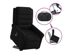 Poltrona| Poltrona elétrica elevatória massagens tecido SHL248477 Preto