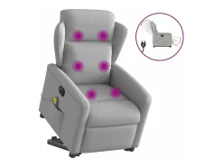 Poltrona* Poltrona elétrica elevatória massagens tecido -nublado SHL344271 Cinzento