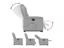 Poltrona* Poltrona elétrica elevatória massagens tecido -nublado SHL344271 Cinzento
