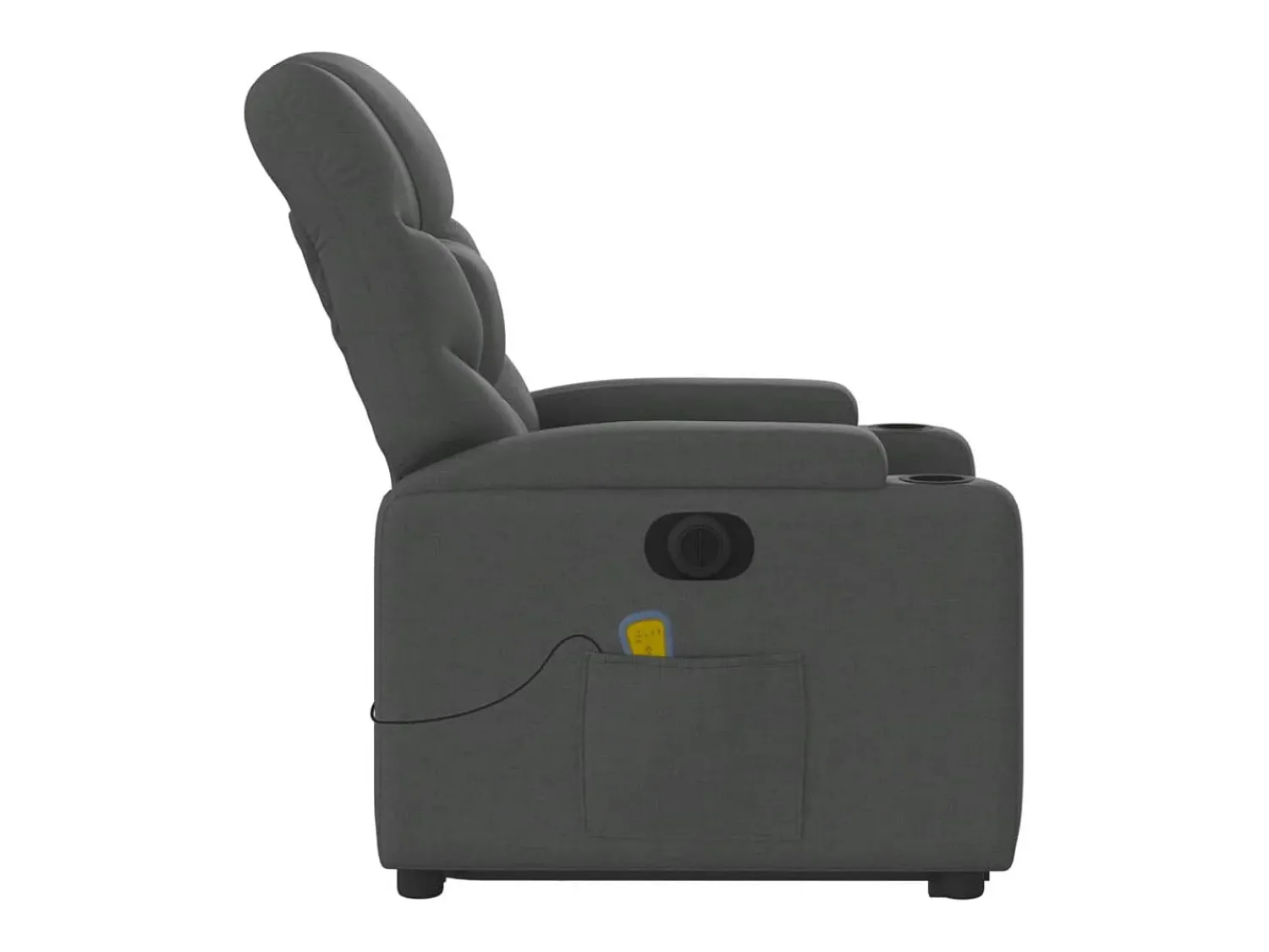 Poltrona elétrica elevatória massagens tecido cinzento-escuro SHL927994^ Poltrona