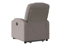 Poltrona elétrica elevatória massagens tecido cinza-acastanhado SHL624390^ Poltrona