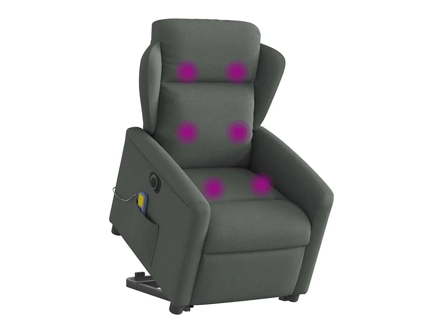 Poltrona elétrica elevatória massagens tecido cinzento-escuro SHL38968 Cinza antracite