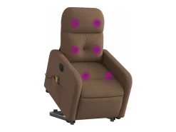 Poltrona elétrica elevatória massagens tecido SHL737874^ Poltrona