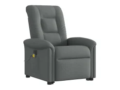 Poltrona elétrica elevatória massagens tecido cinzento-escuro SHL807448^ Poltrona