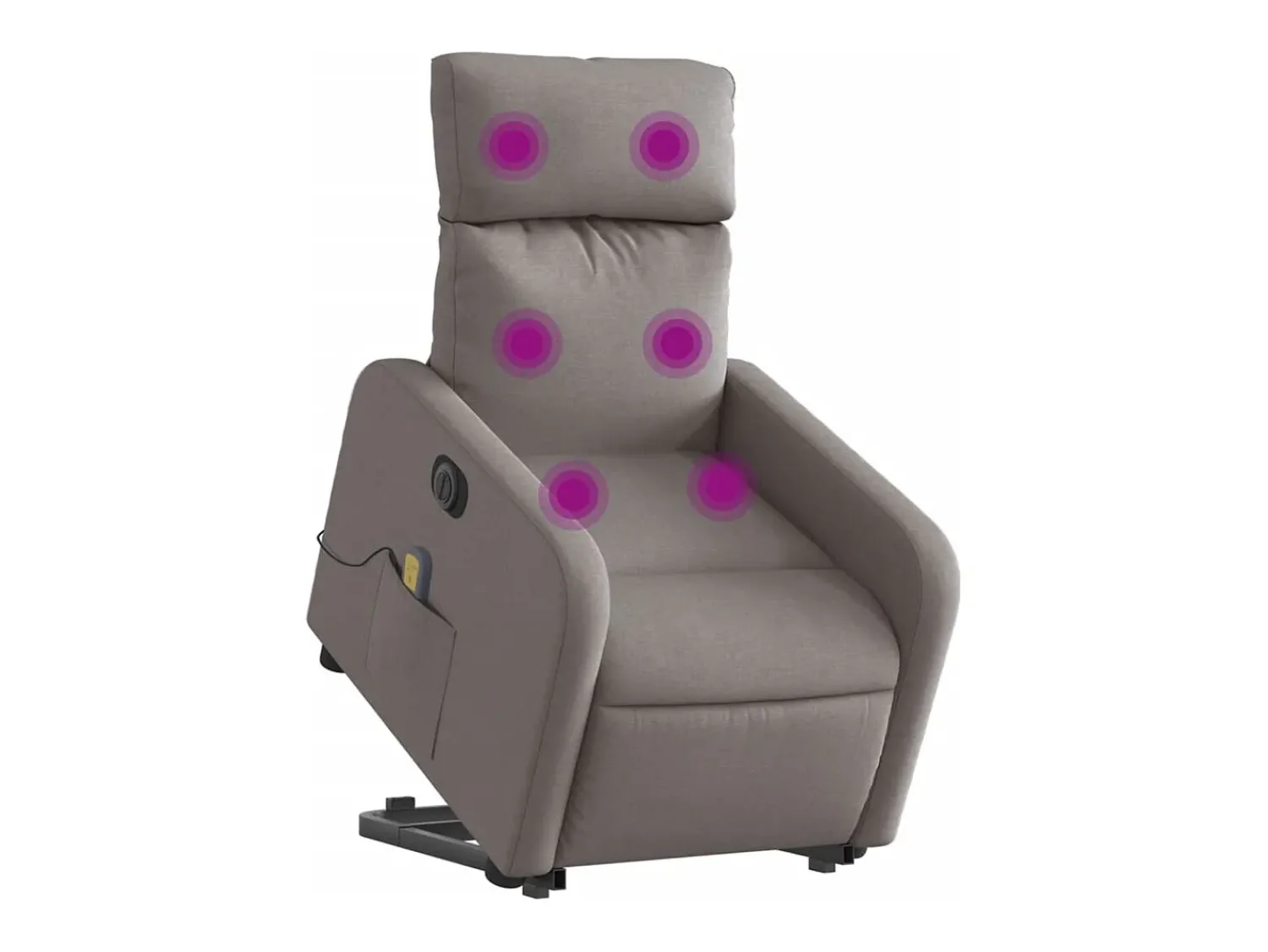 Poltrona| Poltrona elétrica elevatória massagens tecido cinza-acastanhado SHL351508 Taupe