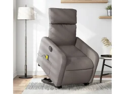 Poltrona| Poltrona elétrica elevatória massagens tecido cinza-acastanhado SHL351508 Taupe