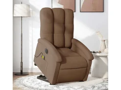 Hot Poltrona elétrica elevatória massagens tecido SHL291593 Castanho