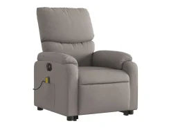 Online Poltrona elétrica elevatória massagens tecido cinza-acastanhado SHL694904 Taupe
